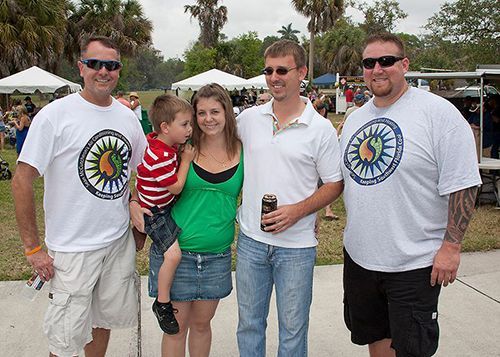 Sean McCutcheon's team members at Morton's Firehouse Chili Cook Off.